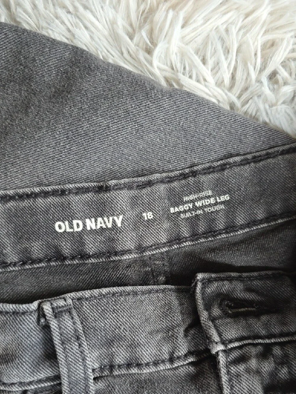 Old Navy Gray Wide-Leg Jeans